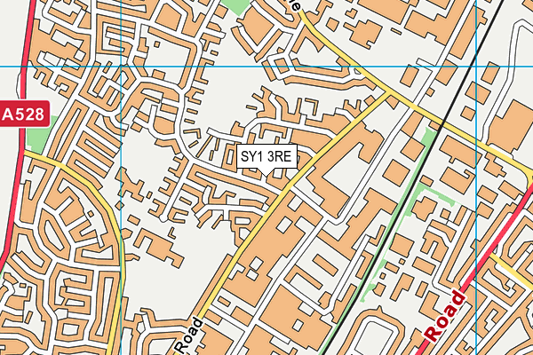 SY1 3RE map - OS VectorMap District (Ordnance Survey) SY1 3RE map - OS VectorMap District (Ordnance Survey)
