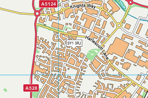SY1 3RJ map - OS VectorMap District (Ordnance Survey) SY1 3RJ map - OS VectorMap District (Ordnance Survey)