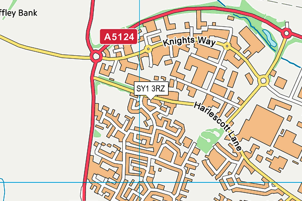 SY1 3RZ map - OS VectorMap District (Ordnance Survey) SY1 3RZ map - OS VectorMap District (Ordnance Survey)