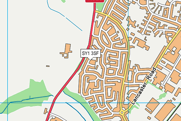 SY1 3SF map - OS VectorMap District (Ordnance Survey) SY1 3SF map - OS VectorMap District (Ordnance Survey)