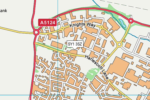 SY1 3SZ map - OS VectorMap District (Ordnance Survey) SY1 3SZ map - OS VectorMap District (Ordnance Survey)