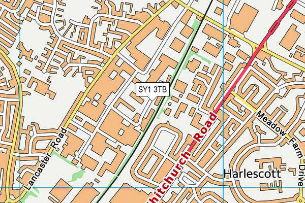 SY1 3TB map - OS VectorMap District (Ordnance Survey) SY1 3TB map - OS VectorMap District (Ordnance Survey)