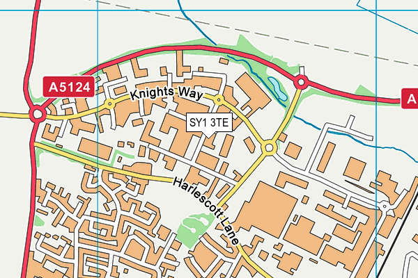 SY1 3TE map - OS VectorMap District (Ordnance Survey) SY1 3TE map - OS VectorMap District (Ordnance Survey)