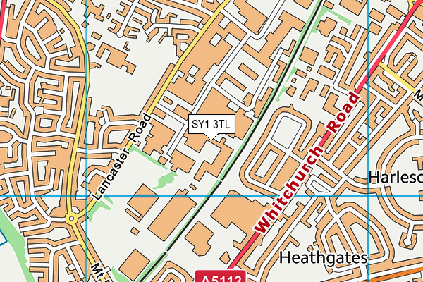 SY1 3TL map - OS VectorMap District (Ordnance Survey) SY1 3TL map - OS VectorMap District (Ordnance Survey)