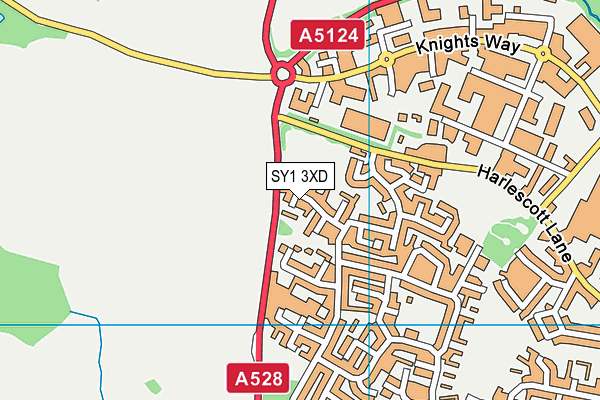 SY1 3XD map - OS VectorMap District (Ordnance Survey) SY1 3XD map - OS VectorMap District (Ordnance Survey)