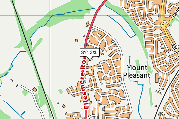 SY1 3XL map - OS VectorMap District (Ordnance Survey) SY1 3XL map - OS VectorMap District (Ordnance Survey)