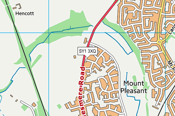 SY1 3XQ map - OS VectorMap District (Ordnance Survey) SY1 3XQ map - OS VectorMap District (Ordnance Survey)