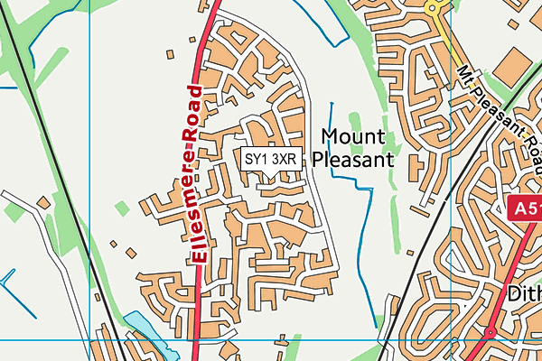 SY1 3XR map - OS VectorMap District (Ordnance Survey) SY1 3XR map - OS VectorMap District (Ordnance Survey)