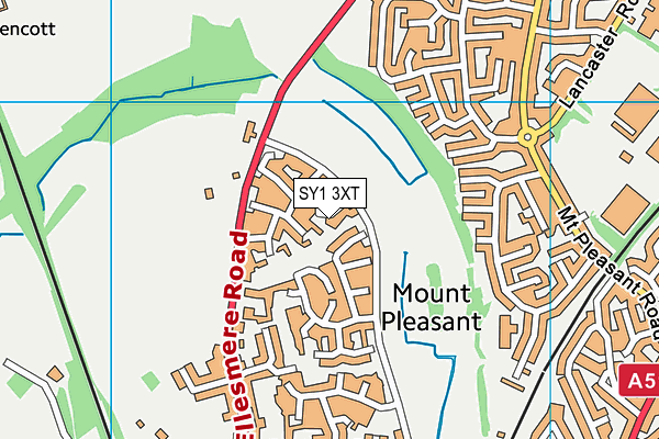 SY1 3XT map - OS VectorMap District (Ordnance Survey) SY1 3XT map - OS VectorMap District (Ordnance Survey)