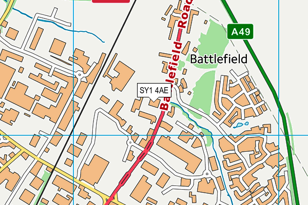 SY1 4AE map - OS VectorMap District (Ordnance Survey) SY1 4AE map - OS VectorMap District (Ordnance Survey)