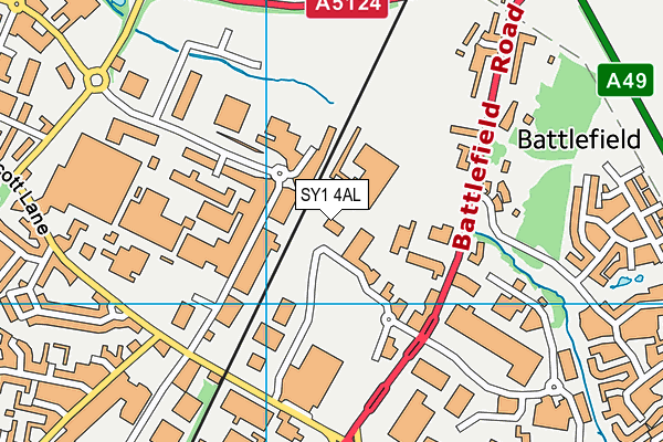 SY1 4AL map - OS VectorMap District (Ordnance Survey) SY1 4AL map - OS VectorMap District (Ordnance Survey)