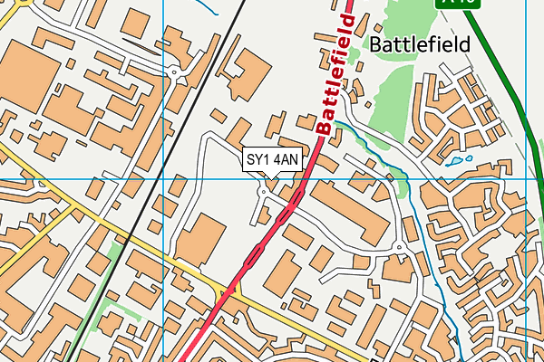 SY1 4AN map - OS VectorMap District (Ordnance Survey) SY1 4AN map - OS VectorMap District (Ordnance Survey)