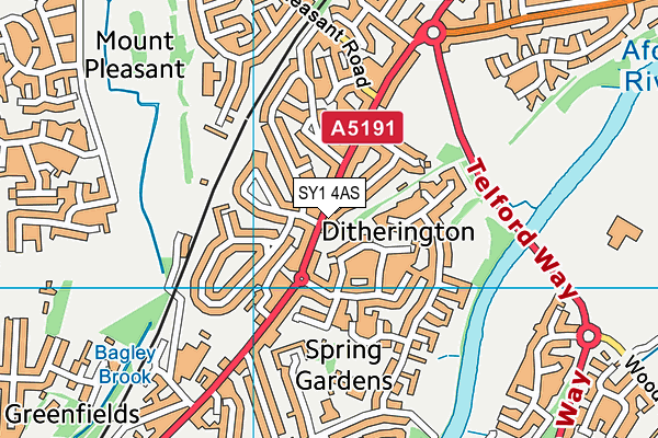SY1 4AS map - OS VectorMap District (Ordnance Survey) SY1 4AS map - OS VectorMap District (Ordnance Survey)