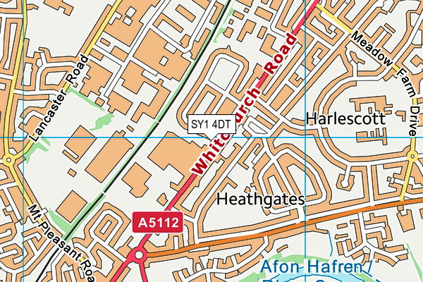 SY1 4DT map - OS VectorMap District (Ordnance Survey) SY1 4DT map - OS VectorMap District (Ordnance Survey)