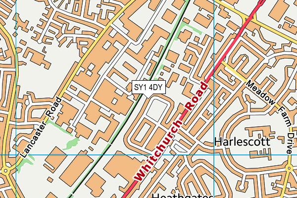 SY1 4DY map - OS VectorMap District (Ordnance Survey) SY1 4DY map - OS VectorMap District (Ordnance Survey)