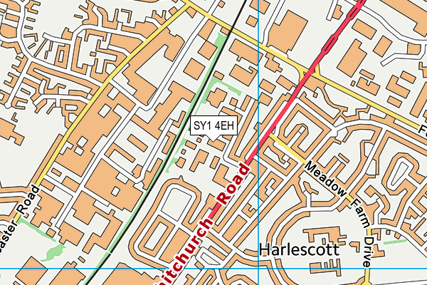 SY1 4EH map - OS VectorMap District (Ordnance Survey) SY1 4EH map - OS VectorMap District (Ordnance Survey)