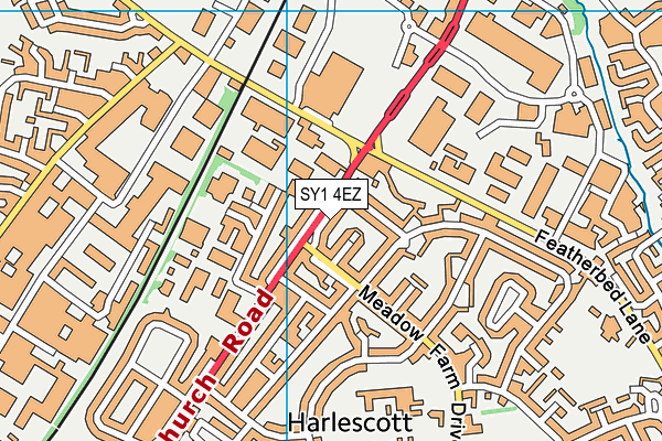 SY1 4EZ map - OS VectorMap District (Ordnance Survey) SY1 4EZ map - OS VectorMap District (Ordnance Survey)