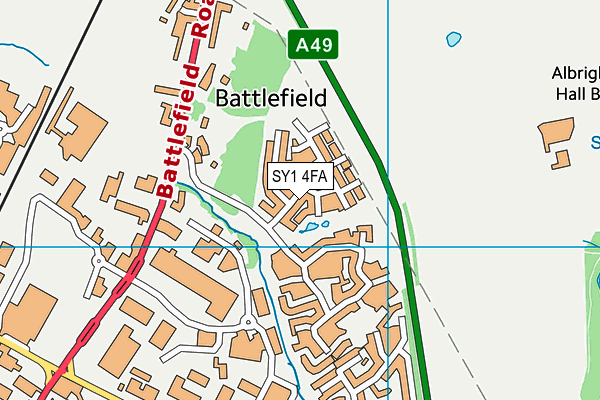 SY1 4FA map - OS VectorMap District (Ordnance Survey) SY1 4FA map - OS VectorMap District (Ordnance Survey)