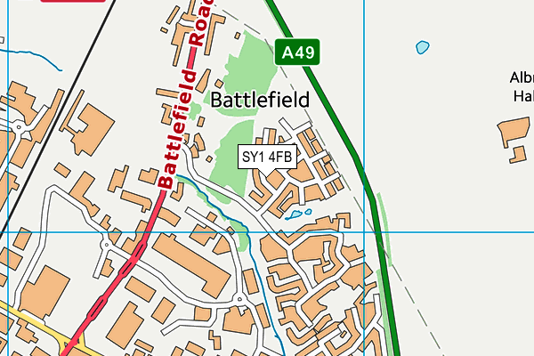 SY1 4FB map - OS VectorMap District (Ordnance Survey) SY1 4FB map - OS VectorMap District (Ordnance Survey)