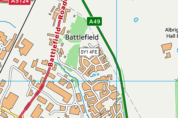 SY1 4FE map - OS VectorMap District (Ordnance Survey) SY1 4FE map - OS VectorMap District (Ordnance Survey)