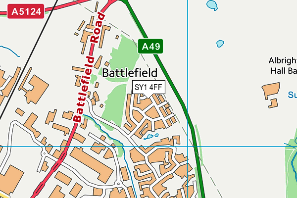 SY1 4FF map - OS VectorMap District (Ordnance Survey) SY1 4FF map - OS VectorMap District (Ordnance Survey)
