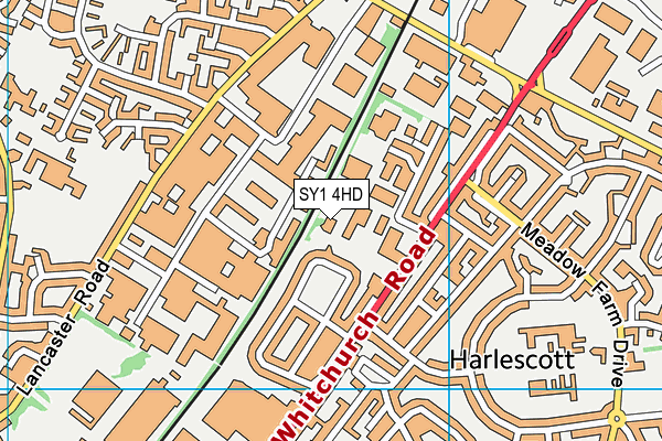 SY1 4HD map - OS VectorMap District (Ordnance Survey) SY1 4HD map - OS VectorMap District (Ordnance Survey)