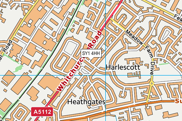 SY1 4HH map - OS VectorMap District (Ordnance Survey) SY1 4HH map - OS VectorMap District (Ordnance Survey)