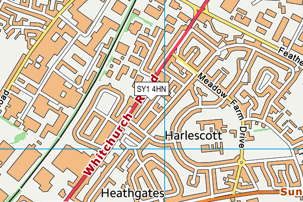 SY1 4HN map - OS VectorMap District (Ordnance Survey) SY1 4HN map - OS VectorMap District (Ordnance Survey)