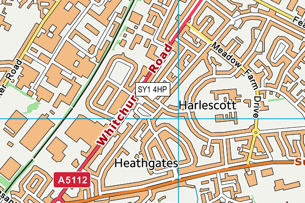 SY1 4HP map - OS VectorMap District (Ordnance Survey) SY1 4HP map - OS VectorMap District (Ordnance Survey)