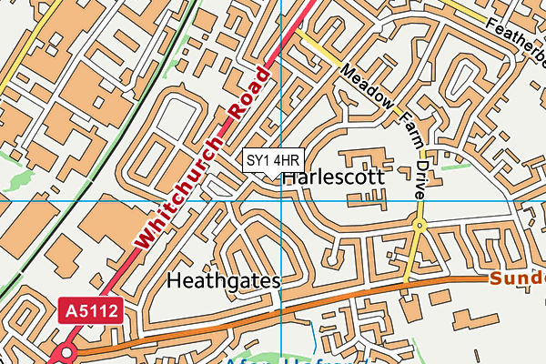 SY1 4HR map - OS VectorMap District (Ordnance Survey) SY1 4HR map - OS VectorMap District (Ordnance Survey)