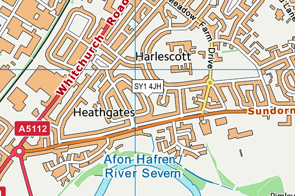 SY1 4JH map - OS VectorMap District (Ordnance Survey) SY1 4JH map - OS VectorMap District (Ordnance Survey)