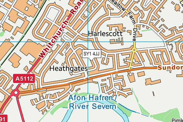 SY1 4JJ map - OS VectorMap District (Ordnance Survey) SY1 4JJ map - OS VectorMap District (Ordnance Survey)