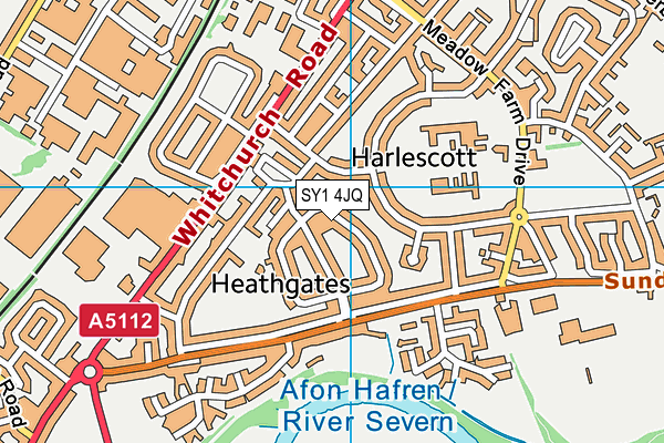 SY1 4JQ map - OS VectorMap District (Ordnance Survey) SY1 4JQ map - OS VectorMap District (Ordnance Survey)