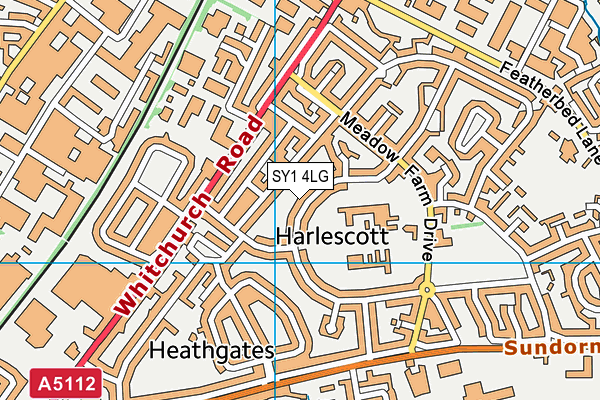 SY1 4LG map - OS VectorMap District (Ordnance Survey) SY1 4LG map - OS VectorMap District (Ordnance Survey)