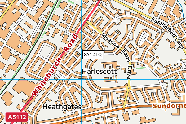 SY1 4LQ map - OS VectorMap District (Ordnance Survey) SY1 4LQ map - OS VectorMap District (Ordnance Survey)