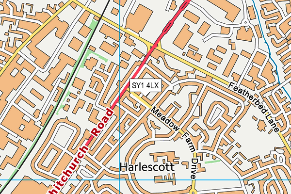 SY1 4LX map - OS VectorMap District (Ordnance Survey) SY1 4LX map - OS VectorMap District (Ordnance Survey)