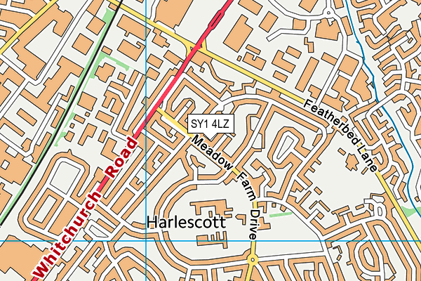 SY1 4LZ map - OS VectorMap District (Ordnance Survey) SY1 4LZ map - OS VectorMap District (Ordnance Survey)