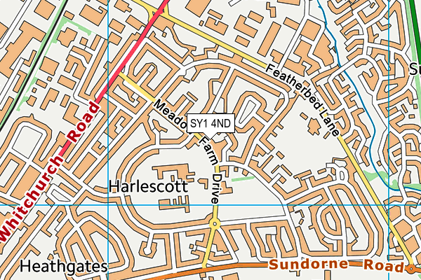 SY1 4ND map - OS VectorMap District (Ordnance Survey) SY1 4ND map - OS VectorMap District (Ordnance Survey)