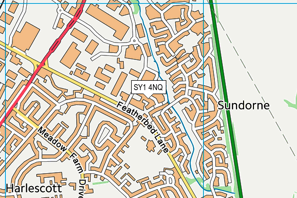 SY1 4NQ map - OS VectorMap District (Ordnance Survey) SY1 4NQ map - OS VectorMap District (Ordnance Survey)