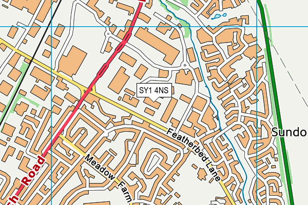 SY1 4NS map - OS VectorMap District (Ordnance Survey) SY1 4NS map - OS VectorMap District (Ordnance Survey)