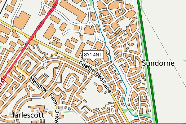 SY1 4NT map - OS VectorMap District (Ordnance Survey) SY1 4NT map - OS VectorMap District (Ordnance Survey)