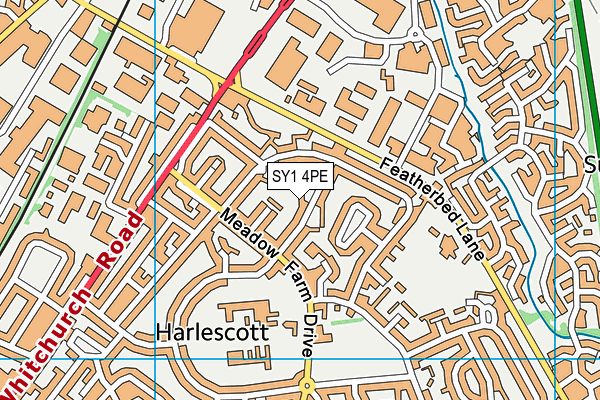 SY1 4PE map - OS VectorMap District (Ordnance Survey) SY1 4PE map - OS VectorMap District (Ordnance Survey)