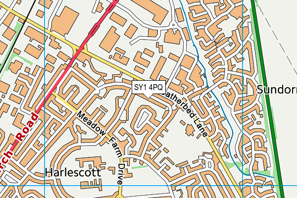SY1 4PQ map - OS VectorMap District (Ordnance Survey) SY1 4PQ map - OS VectorMap District (Ordnance Survey)
