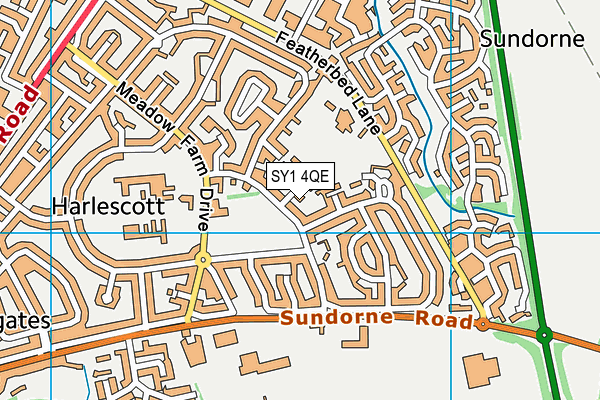 SY1 4QE map - OS VectorMap District (Ordnance Survey) SY1 4QE map - OS VectorMap District (Ordnance Survey)
