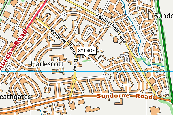 SY1 4QF map - OS VectorMap District (Ordnance Survey) SY1 4QF map - OS VectorMap District (Ordnance Survey)