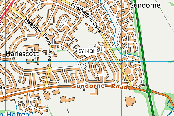 SY1 4QH map - OS VectorMap District (Ordnance Survey) SY1 4QH map - OS VectorMap District (Ordnance Survey)