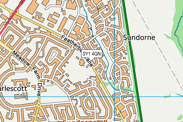 SY1 4QN map - OS VectorMap District (Ordnance Survey) SY1 4QN map - OS VectorMap District (Ordnance Survey)