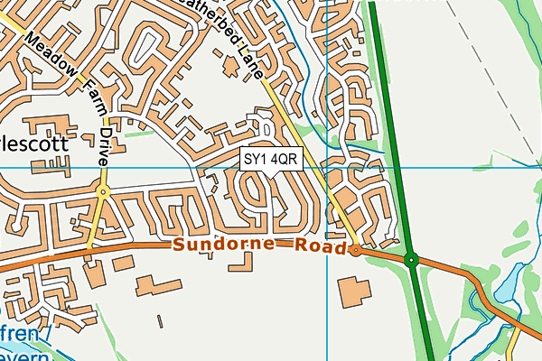 SY1 4QR map - OS VectorMap District (Ordnance Survey) SY1 4QR map - OS VectorMap District (Ordnance Survey)