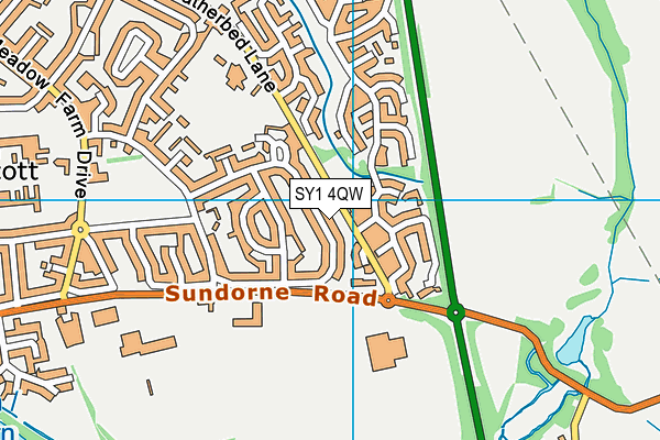 SY1 4QW map - OS VectorMap District (Ordnance Survey) SY1 4QW map - OS VectorMap District (Ordnance Survey)