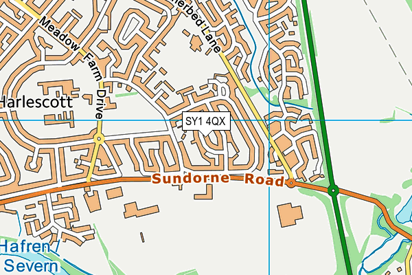 SY1 4QX map - OS VectorMap District (Ordnance Survey) SY1 4QX map - OS VectorMap District (Ordnance Survey)
